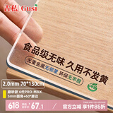 古私（Gusi）桌垫餐桌布防水办公桌面垫水晶板PVC茶几保护垫透明电视柜保护膜