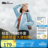 蕉下（beneunder）女士万粒绒外套PO17324抓绒宽松保暖外套 清雾蓝 155/80A(S) 