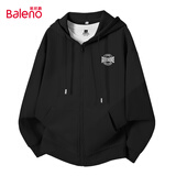 班尼路（Baleno）开衫卫衣男美式潮流休闲运动连帽上衣男士日常大码宽松外套男春秋