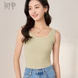 初申旷野美拉德吊带背心女简约百搭大U领时尚内搭工字背心S13KB4548