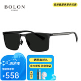 BOLON暴龙眼镜 偏光太阳镜铝镁框方形高清开车墨镜户外骑行驾驶镜男 BL8117C10-镜框哑黑/镜片灰色