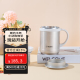 虎牌（TIGER）保温杯 办公型不锈钢真空杯茶滤网杯 水杯CWM-A035 350ml 金灰色NN 350ml