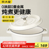 炊大皇珐琅锅铸铁锅家用炖锅砂锅汤锅焖烧锅电磁炉燃气煮锅22cm