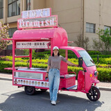 多功能电动三轮餐车摆摊小吃车早餐快餐熟食卤味烧烤油炸麻辣串车 三轮餐车设计图