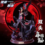 富力新火影忍者手办波风水门 宇智波带土鼬卡卡西佐助火影周边动漫手办 乌鸦鼬双头版28cm