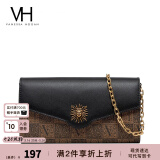 VANESSA HOGAN VH女包太阳神系列贝伦信封包轻奢斜挎包链条包520礼物送女友 黑色