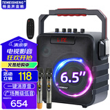 特美声音响SL05-26广场舞户外音响K歌唱歌家用演出大功率便携式手提蓝牙音箱美声话筒移动手提音箱 SL06-26+双话筒+歌曲U盘