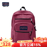 JANSPORT杰斯伯双肩包男旅行轻便背包书包女高中笔记本大学生包电脑包 47JK04S 深紫酒红-隔层+侧袋