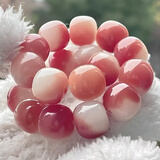 沐玛白玉菩提根手链渐变菩提子手串绕指柔盘玩佛珠生日新年礼物男女 微醺野莓-菩提根手串