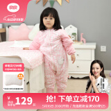 良良（liangliang）婴儿睡袋夏季空调房防踢被宝宝纯棉可拆袖儿童睡袋 字母粉·春秋款【适合20-25℃】 S（建议身高60-75cm）