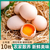 云依禾农庄 新鲜现捡土鸡蛋谷物虫草柴鸡蛋  粉皮散养草鸡蛋鲜鸡蛋 10枚