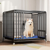 蔻丝【加粗全方管】狗笼子中大型犬一体带厕所分离金毛边牧拉布拉多笼 【三代110款带垫】15MM方管