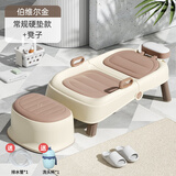 劳可里尼（NOCOLLINY）儿童洗头躺椅 孕妇宝宝洗头神器 可折叠成人家用洗头床加大 【+垫脚凳】孕妇洗头可用丨金