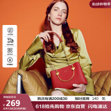 纽芝兰（NUCELLE）包包女款2025凯莉包红色娘婚包大容量手提单肩斜挎包生日520礼物