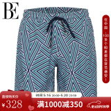 范德安（BALNEAIRE）平角男士泳裤运动速干沙滩裤抗氯防晒时尚大码宽松泡温泉 50184 绿色条纹（单泳裤） 2XL
