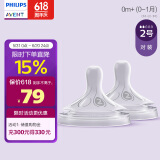 新安怡（AVENT）飞利浦新安怡 新生儿婴儿奶嘴宽口径自然亲柔型0-1月对装进口