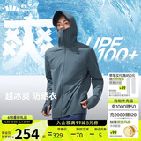蕉下（beneunder）冰丝防晒衣服男外套防紫外线凉感透气户外钓鱼AL106深蓝灰XL