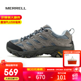 迈乐（Merrell）官方店男女款户外登山徒步鞋减震MOAB 3迈越者轻量防滑耐磨透气 J035896灰蓝（女） 37