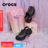 crocs卡骆驰厚底云朵洞洞鞋户外|206750 黑色-001 39(250mm) 