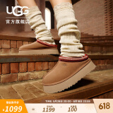 UGG春季女士休闲舒适低帮厚底Tazz塔茨乐福鞋一脚蹬懒人鞋1122553 CHE | 栗色 37