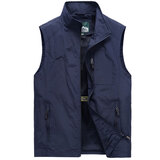 北狼盾马甲男薄款速干透气背心多口袋马夹9618 7988蓝色 XL (适合140斤-155斤)