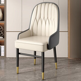 全品屋餐椅家用凳子久坐舒服餐桌座椅靠背休闲椅轻奢现代风化妆阳台椅