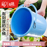 爱丽思（IRIS）手提塑料水桶有刻度加厚多功能储水桶爱丽丝洗涤浇花清洁收纳水桶 容量15L