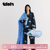 野兽派家居（tbh）Z系列天丝棉条纹家居服套装男女同款家居服套装 黑豹睡衣 长款XS