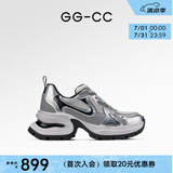 GG-CC【明星同款】月落星河银色厚底老爹鞋女2023秋季新款G23X4317 银色 皮面 36