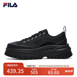 FILA 斐乐官方LAVA女鞋夏季帆布鞋休闲鞋板鞋小白鞋运动鞋黑色鞋子 黑色-BK 36.5