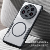 XUNDD讯迪 适用小米13ultra手机壳 mi13 Ultra气囊防摔保护套米13u硅胶全包磨砂磁吸支架壳 适配【小米13Ultra】磨砂黑·引磁环款