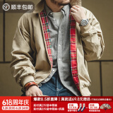 马登工装 美式复古立领哈灵顿夹克G9短款保暖防风机车情侣款外套男 卡其色 S