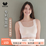 华歌尔（Wacoal）蓝标女内衣无钢圈花生杯猫耳杯棉感旷野美拉德背心内衣文胸罩3501 【宽肩带】初代猫耳杯-白色 XL (80D-E/85B-D/90A-C)