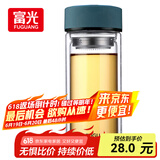 富光 男女士双层玻璃杯 高硼硅泡茶杯 茶水分离水杯带茶隔杯子500ml