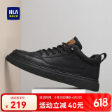 海澜之家HLA男鞋休闲皮鞋子男士板鞋运动鞋HAAXXM1EBF038 黑色42