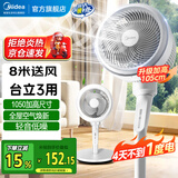 美的（Midea）空气循环扇电风扇落地扇立式轻音节能家用风扇低噪大风量转页扇卧室宿舍摇头循环轻羽扇国家补贴 【整屋循环 四季可用】FGA24TS