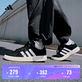 adidas「面包鞋」GRAND COURT BASE 00s休闲低帮板鞋男女阿迪达斯 黑色/白色/树脂黄   41