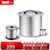 Momscook 不锈钢油壶SUS304过滤油渣防漏油酱油瓶调料瓶油罐过滤壶大容量 14L米桶+1.8L储油罐