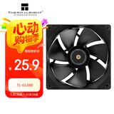 Thermalright(利民) TL-G12RB 黑色12cm机箱风扇 液压轴承 4PIN PWM风扇 串接PWM接头 反出风设计 1500调速风扇