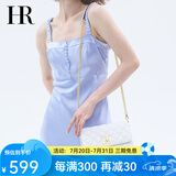 HR赫莲娜女包单肩斜跨包小香风头层牛皮菱格链条包高级感生日礼物 白色【时尚款】