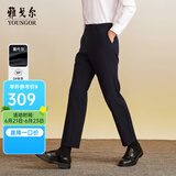 雅戈尔（YOUNGOR）休闲裤男DP棉免烫不易皱裤子自然垂顺易打理新品 VCDP329979FWA藏青色 35 .5 88A