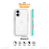 猩球卫士高级感防指纹适用Apple/苹果iPhone17磁吸瓦楞手机壳超薄行李箱条纹保护套磨砂外壳蓝