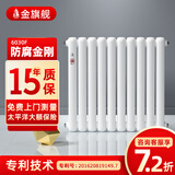金旗舰暖气片家用钢制水暖壁挂式全屋暖气定制集中供暖自采暖立式散热器 防腐金刚60F-高600mm 6分口