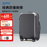 莎米特拉杆箱女万向轮旅行箱男22英寸大容量行李箱子PC338T4可扩容深灰
