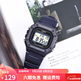 卡西欧（CASIO）手表 复古防水学生电子表男女情侣夜光小方块 W-218H-2A