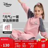 迪士尼（DISNEY）童装儿童女童长袖套装开衫裤子耐磨运动两件套春秋DB431TE02红130