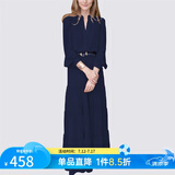 MeetMetro玛依尔法式仙女连衣裙女2025春新款高端气质纯欲风裙子礼服长裙 藏蓝【现货】 S
