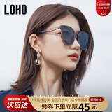 眼镜生活（LOHO）太阳镜女大脸显瘦韩版复古户外开车尼龙时尚墨镜女遮阳防晒