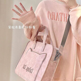 星昔15.6英寸笔记本电脑包女商务通勤单肩包大容量手提包公文包斜挎包 13.3/14寸粉（斜挎带）随机logo