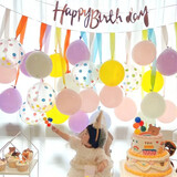 宫薰生日场景布置女孩宝宝儿童周岁生日快乐气球派对背景墙装饰布置